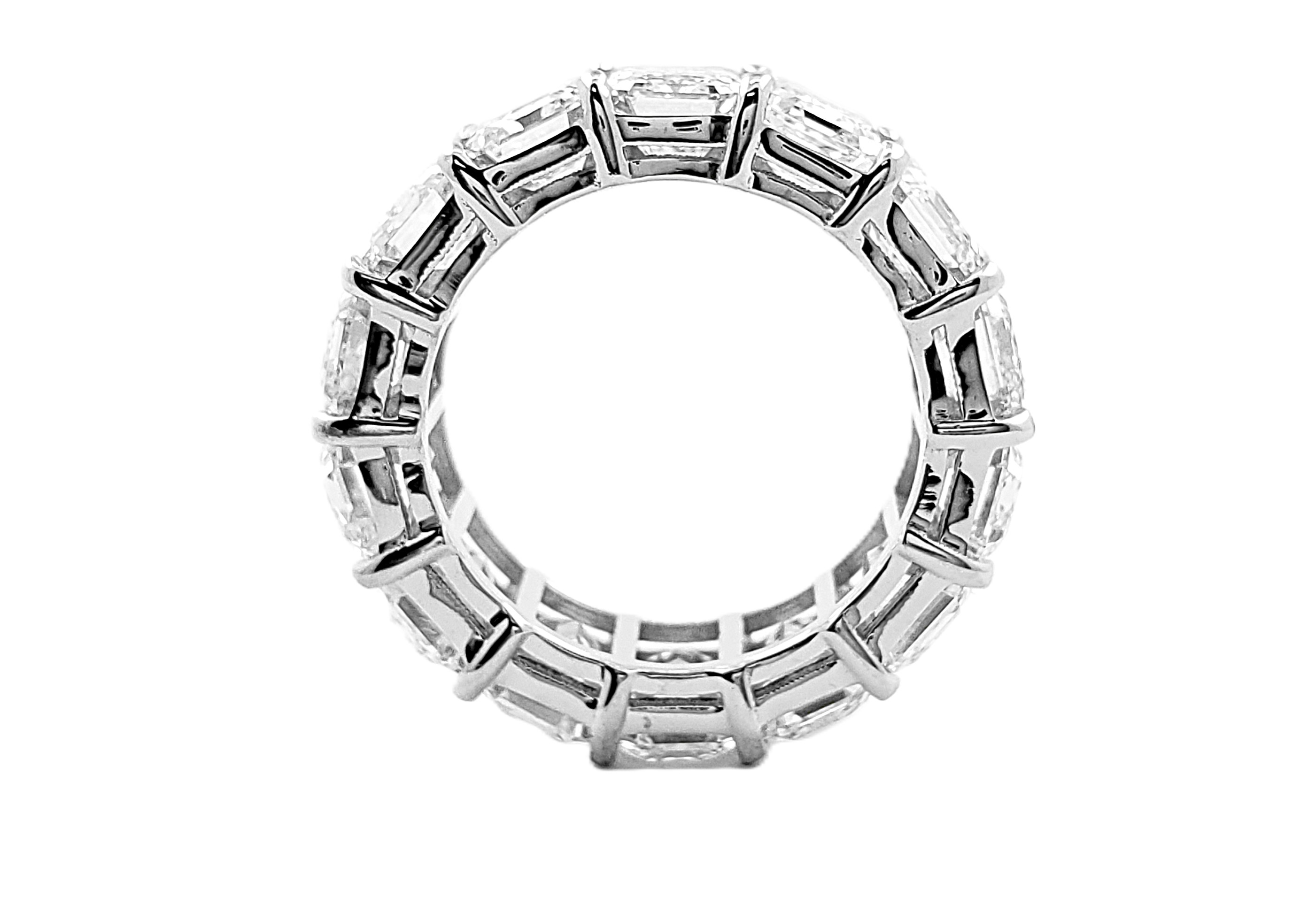 Large Emerald Cut Eternity Band